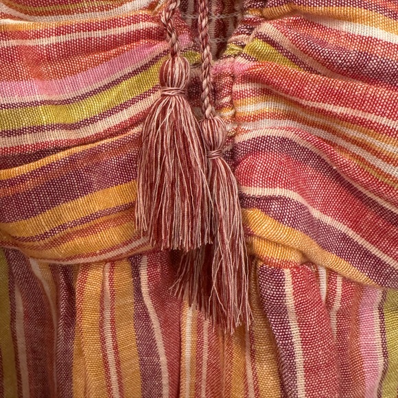 Lucky Brand Striped Extra Wide Leg Jumpsuit with Tie Front - Picture 14 of 14